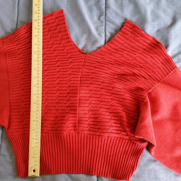 Vintage Boutique Cropped Oversized knit loose fit Cozy Bohemian Chunky Sweater - Picture 13 of 16